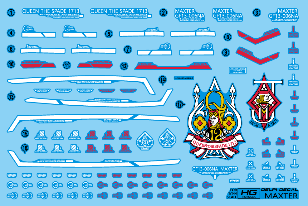 HG MAXTER WATER DECAL