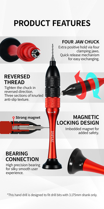 AT-SHD PRECISION ALUMINIUM ALLOY HAND DRILL SET