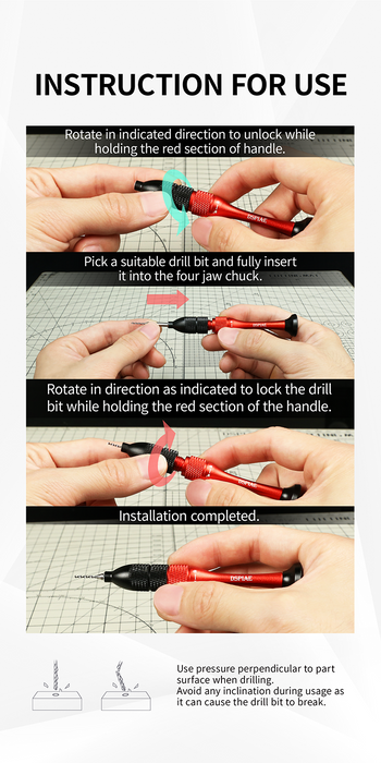 AT-SHD PRECISION ALUMINIUM ALLOY HAND DRILL SET