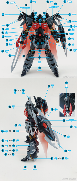 HG BLACK KNIGHT Shi-ve WATER DECAL