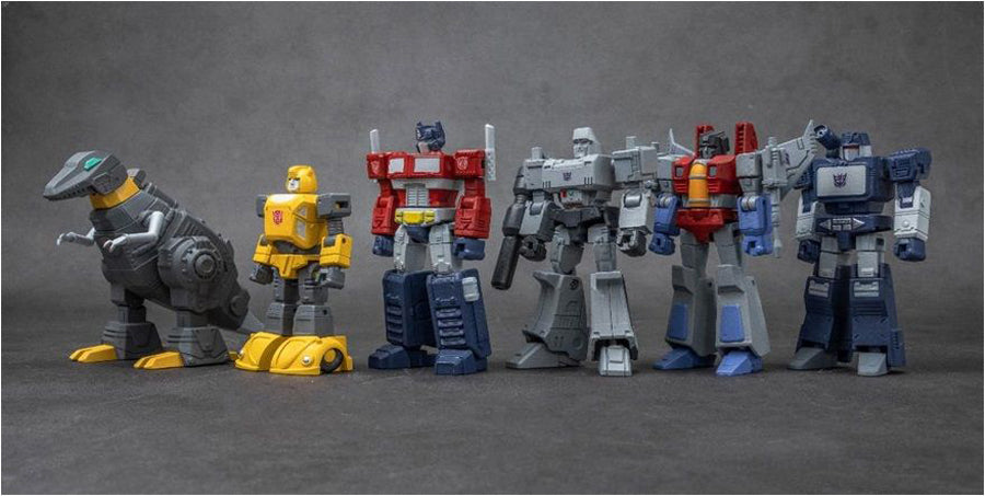 AMK Mini Series - Transformers: Generation One - Optimus Prime, Bumblebee, Grimlock, Megatron, Starscream & Soundwave Model Kits (Box of 6)