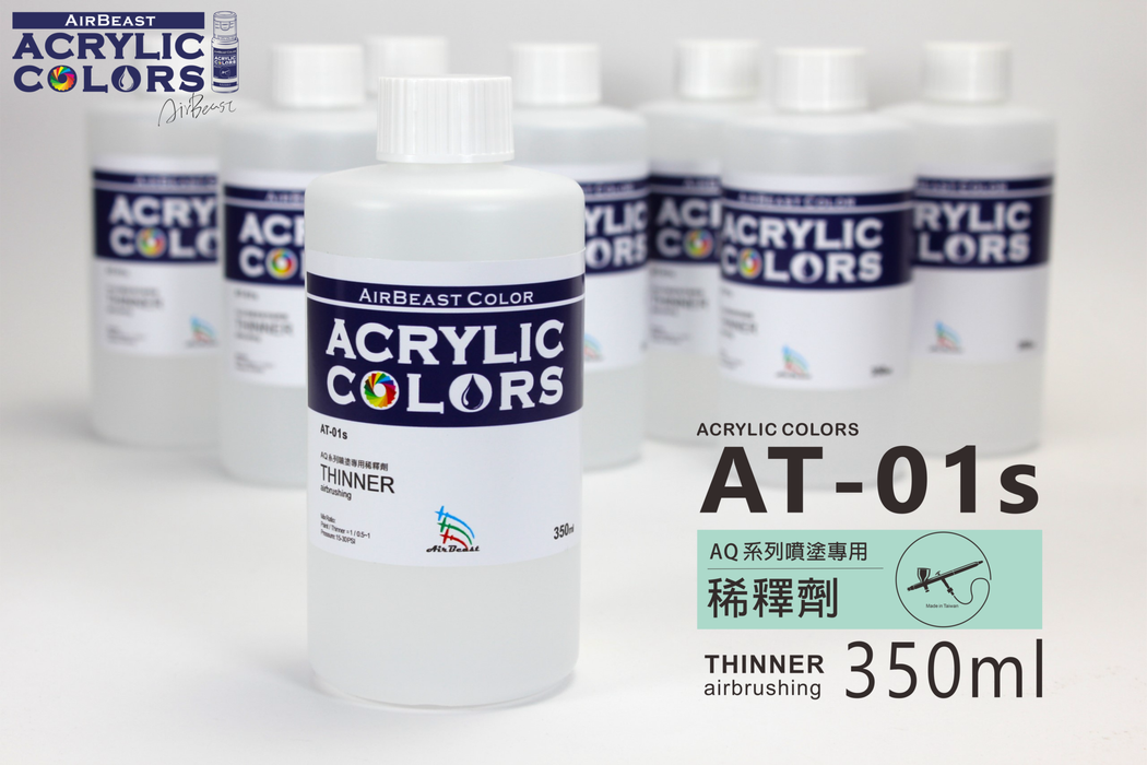 Airbeast AT-01s Airbrush Thinner 350 ml (For Water Based Paints)