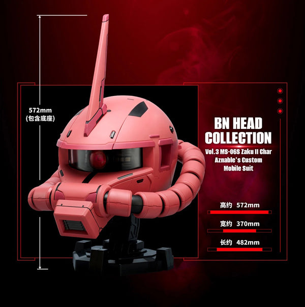 BN Head Collection Vol.3 - MS-06S Zaku II Char Aznable's Custom Mobile Suit