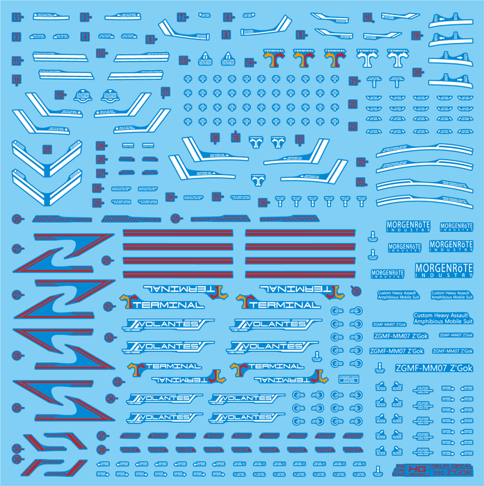 HG Seed Z'Gok WATER DECAL