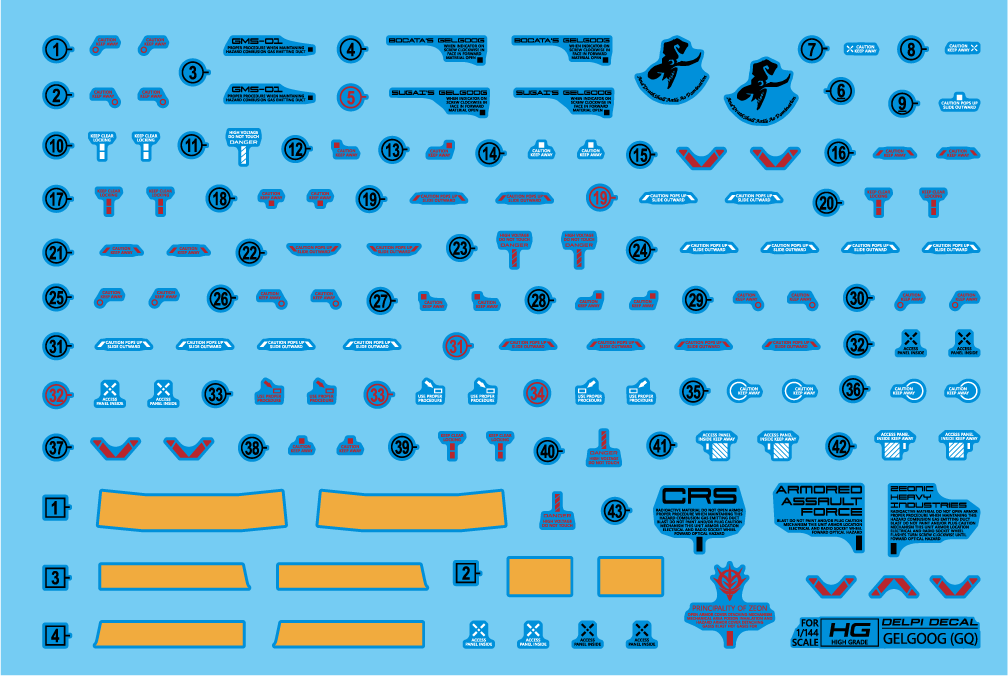 HG Gelgogg (GQ) WATER DECAL