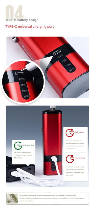 PT-AB Wash-Free Airbrush + Hobby MIO HM-02 Pro Set