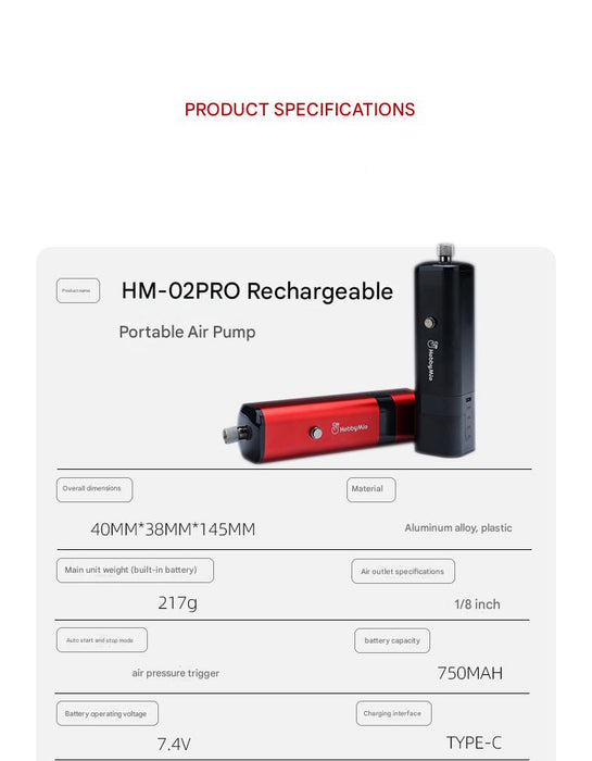 PT-AB Wash-Free Airbrush + Hobby MIO HM-02 Pro Set