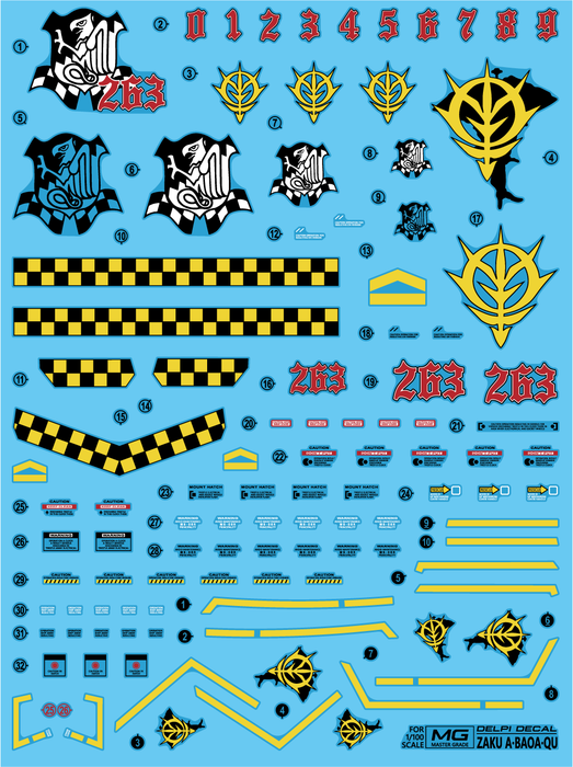 MG ZAKU ABAOAQU WATER DECAL