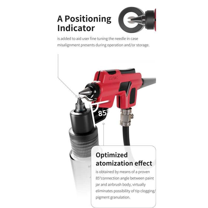 PT-AB Wash-Free Airbrush + Hobby MIO HM-02 Pro Set