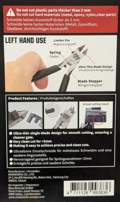 MAD MH-26 LEFT-HANDED SINGLE BLADE NIPPER