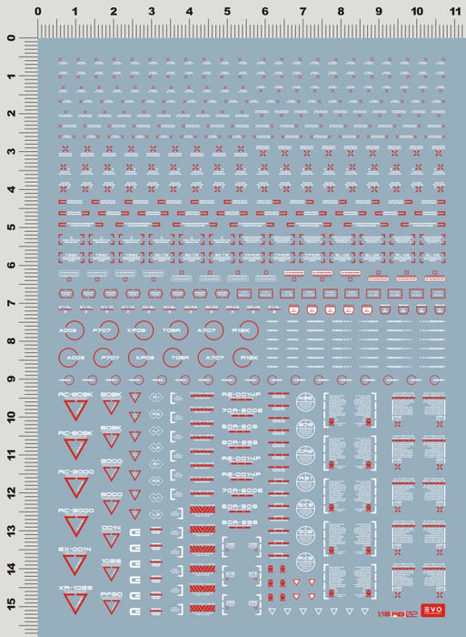 Evolution Studio RB02 - Red UV Water Decals