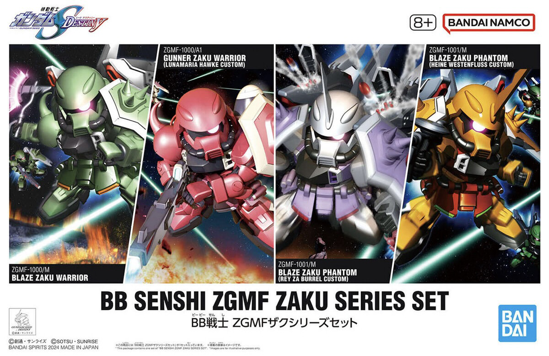 BB Senshi ZGMF Zaku Series Set