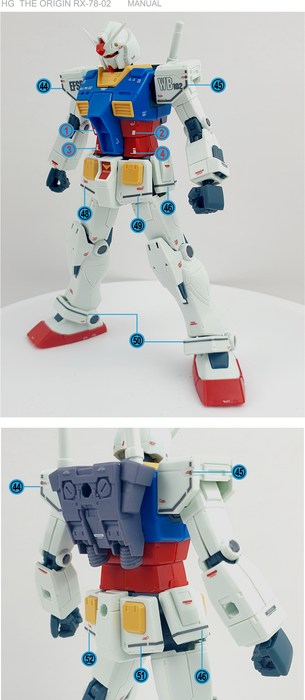 HG The Origin 026 RX-78-2 WATER DECAL