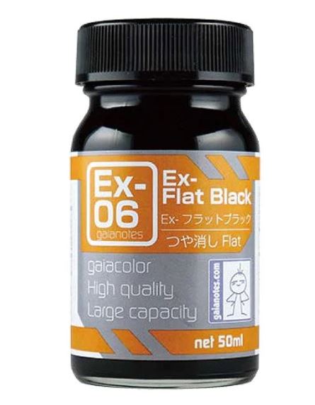 Gaianotes Ex-06 Flat Black (50ml) - Solvent Based