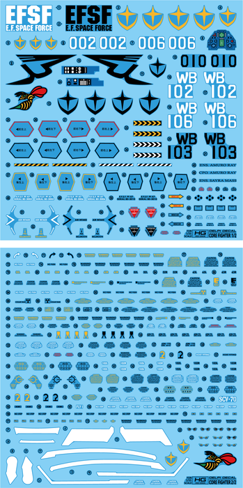 1/35 Core Fighter WATER DECAL