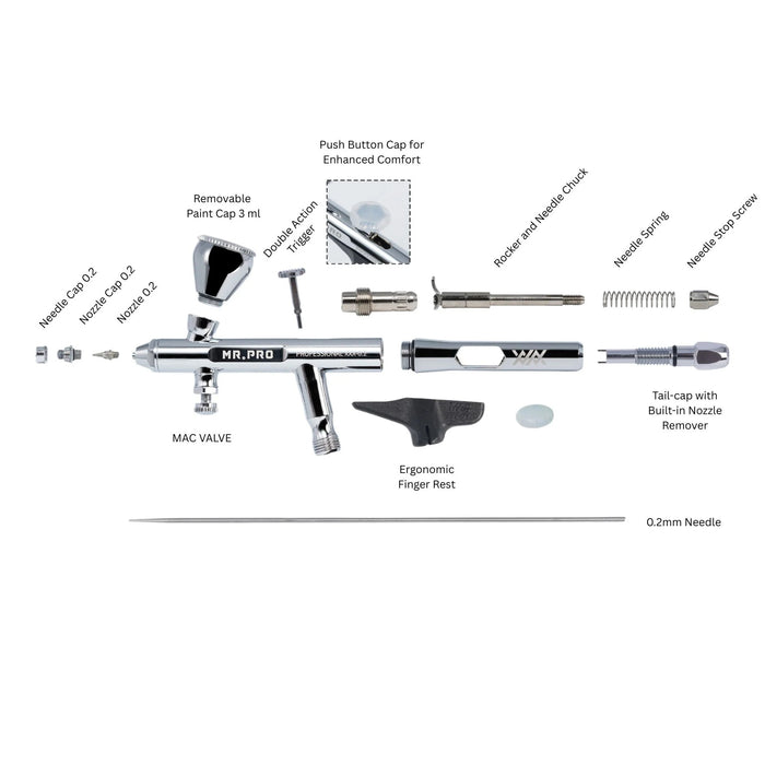 MR.PRO 0.2 HEX AIRBRUSH