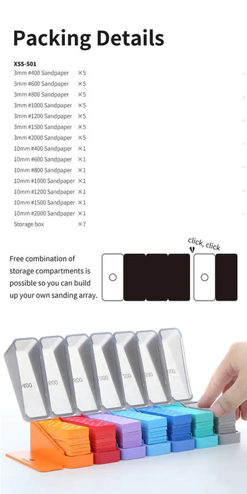 XSS-S01 Sanding Sponge Set (#400 #600 #800 #1000 #1200 #1500 #2000)