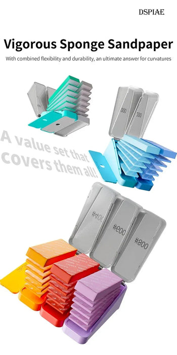 XSS-S01 Sanding Sponge Set (#400 #600 #800 #1000 #1200 #1500 #2000)