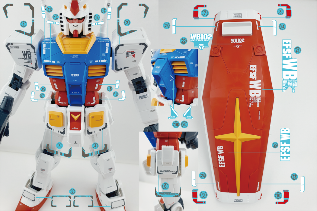 MEGA SIZE RX-78-2 WATER DECAL (TYPE=Normal)