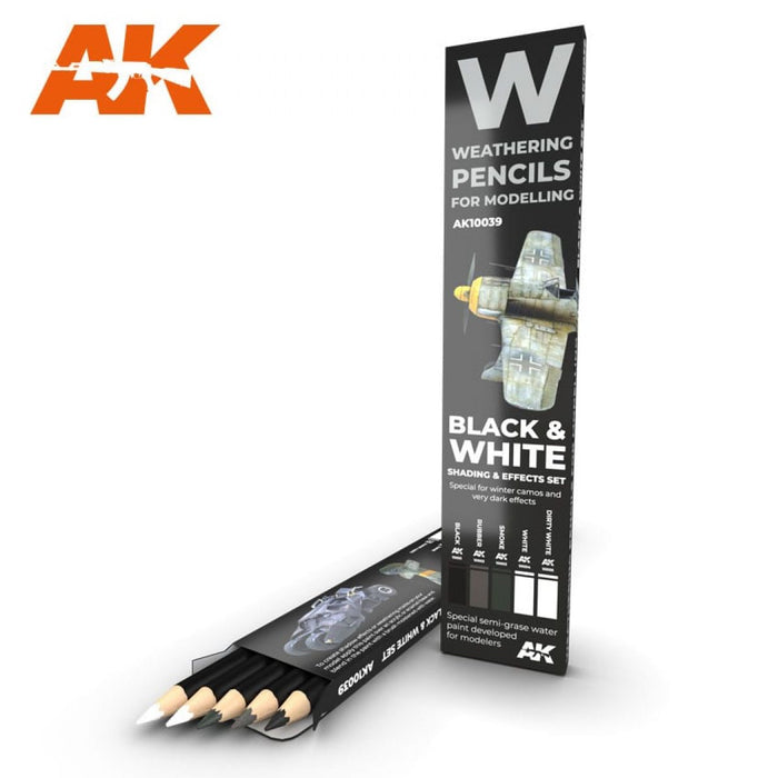 AK10039 Black & White - Shading & Effects Weathering Set