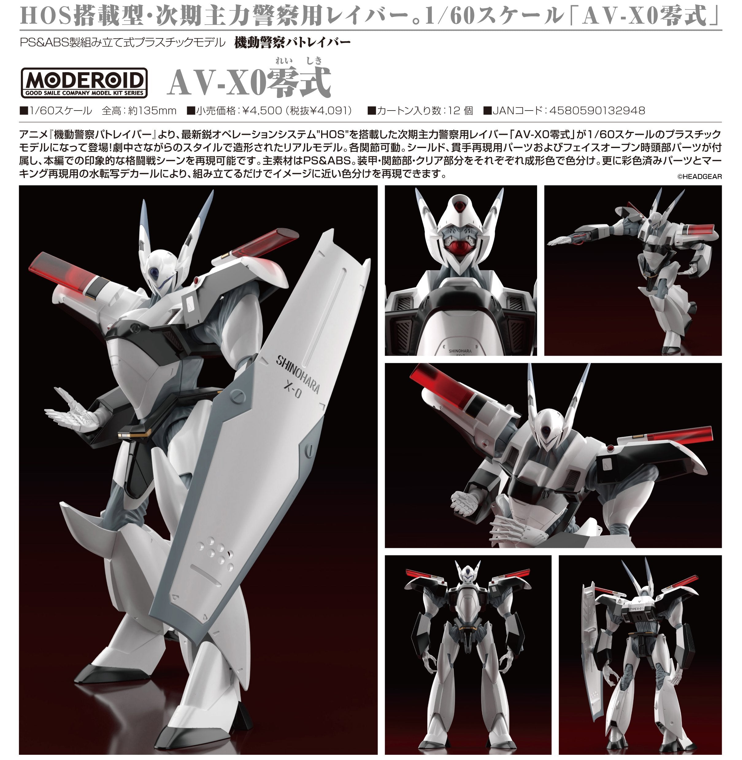 1/60 MODEROID AV-X0 TYPE ZERO ( MOBILE POLICE PATLABOR ) — Ani Mecha