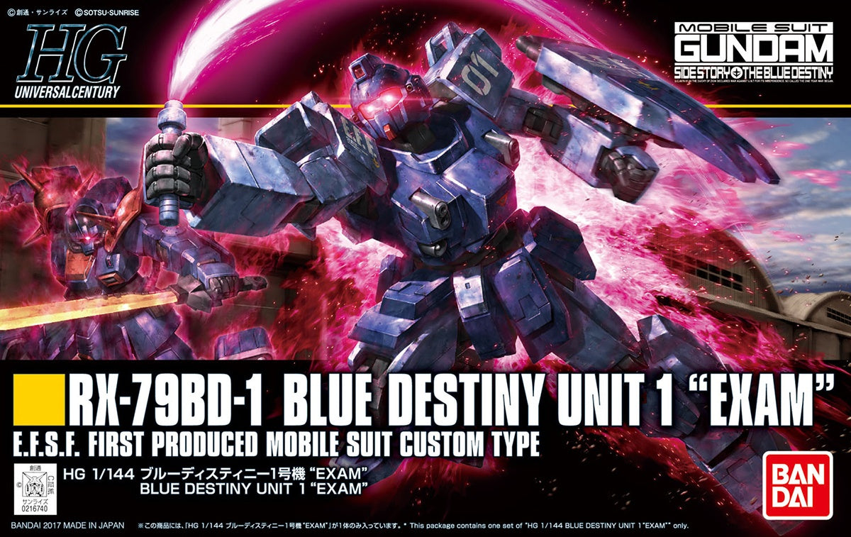 HGUC RX-79BD-1 Blue Destiny Unit 1 EXAM 1/144 High Grade Gundam Model Kit BANDAI HGUC RX-79BD-1 Blue Destiny Unit 1 EXAM 1/144 High Grade Gundam Model Kit BANDAI