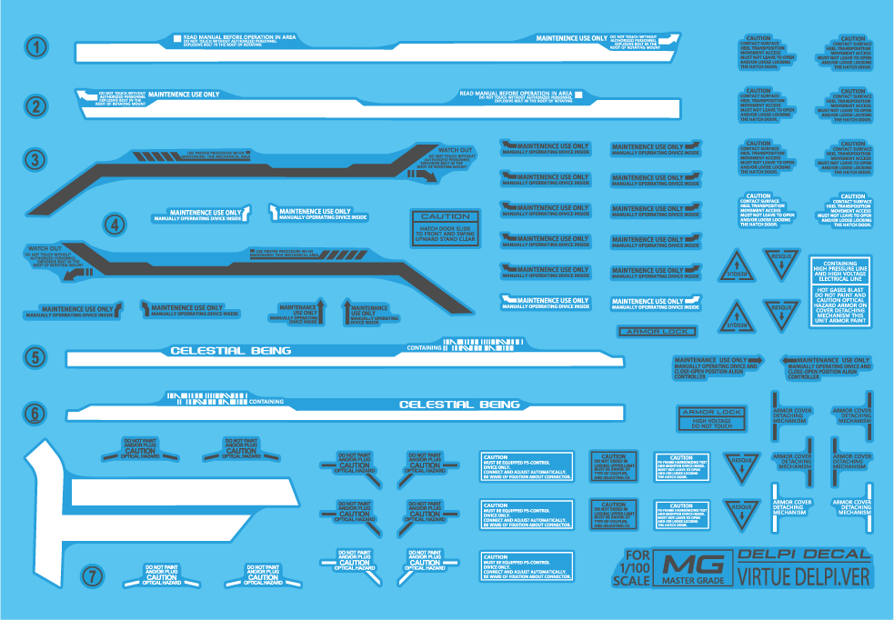 MG VIRTUE Delpi Expansion ( Normal ) Water Decal